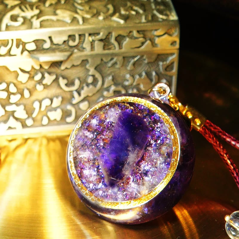 Olivenorma Amethyst Healing Orgone Necklace