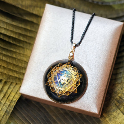 Olivenorma Obsidian Opal Orgone Necklace