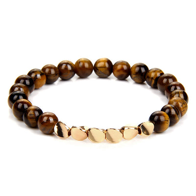 Olivenorma Natural Crystal Alloy Button Beads Bracelet