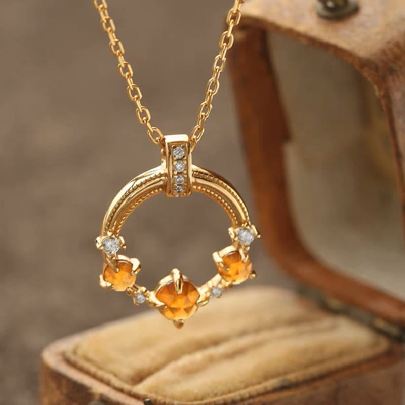 Olivenorma "Magical Sun" - Creative Romantic Sunset Sunstone Necklace