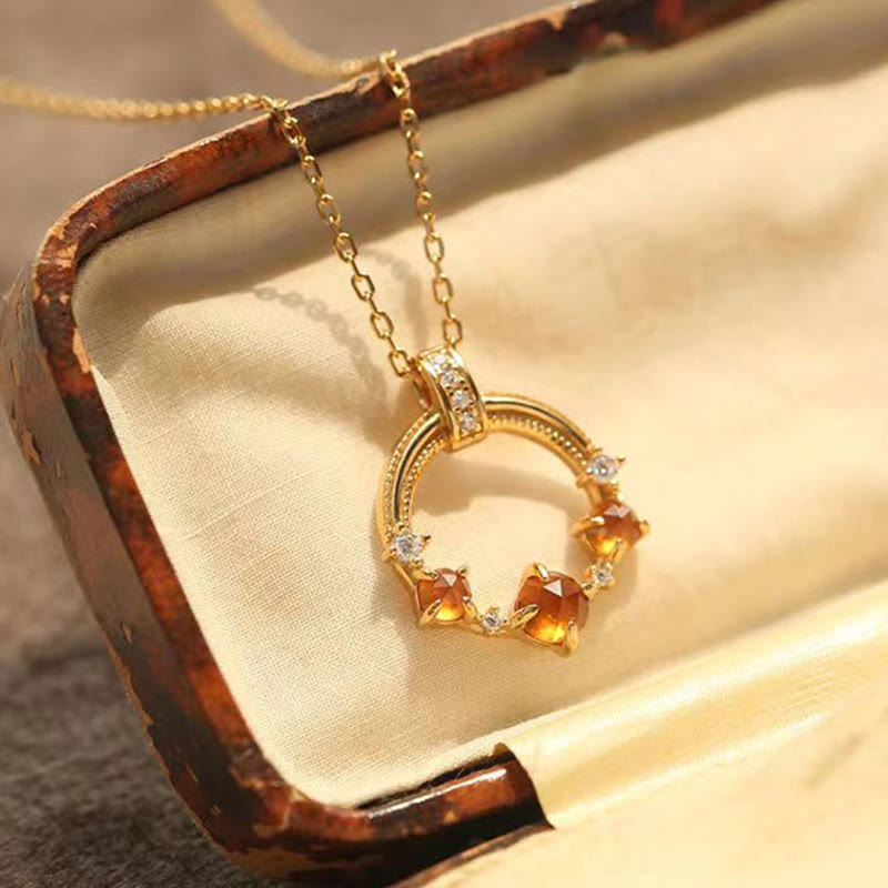 Olivenorma "Magical Sun" - Creative Romantic Sunset Sunstone Necklace