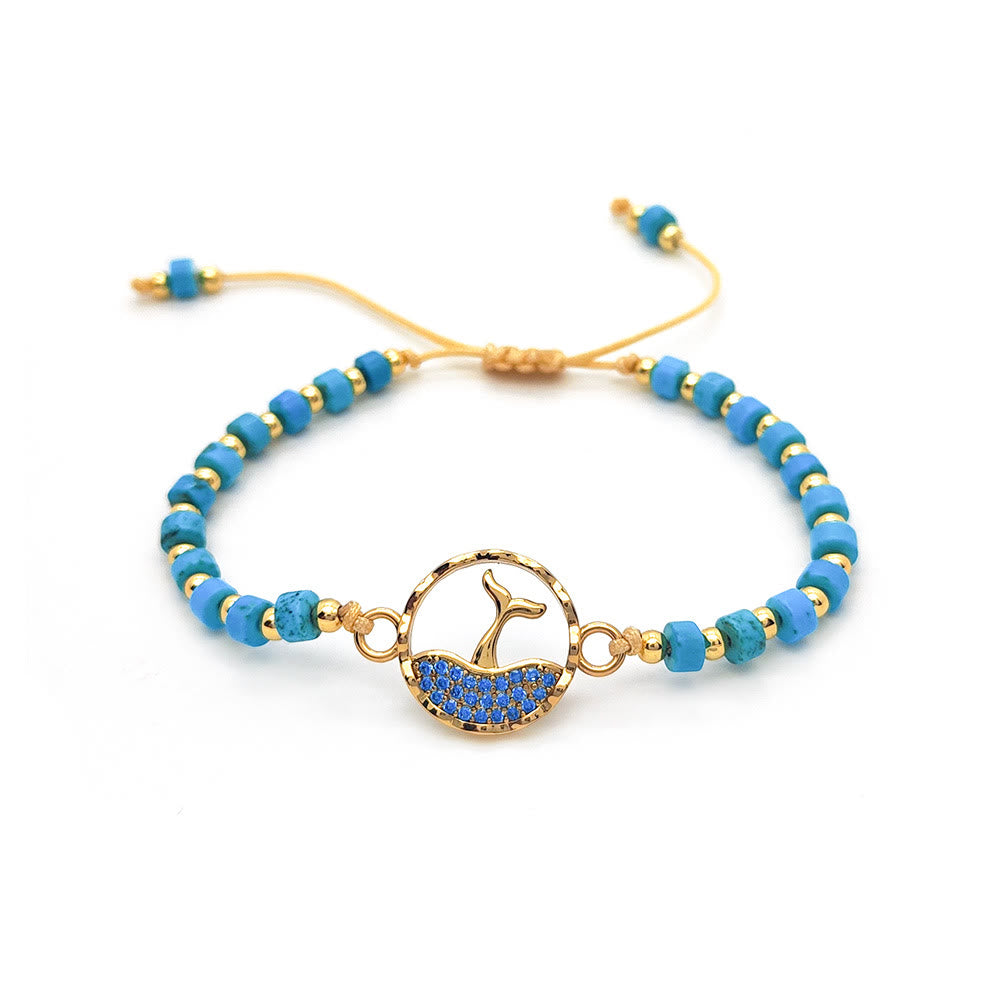 Olivenorma Turquoise Sapphire Dolphin Bracelet