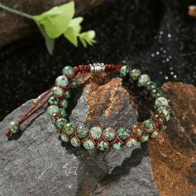 Olivenorma African Turquoise Braided Rope Bracelet