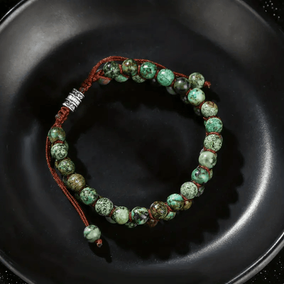 Olivenorma African Turquoise Braided Rope Bracelet