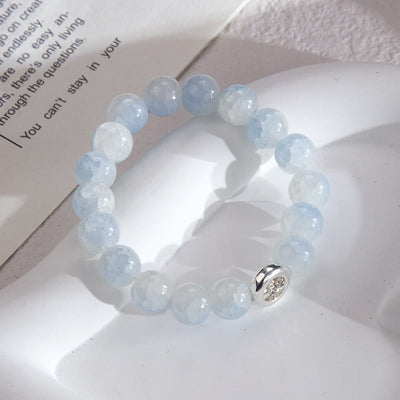 Olivenorma Blue Glass Crystal Beads Bracelet