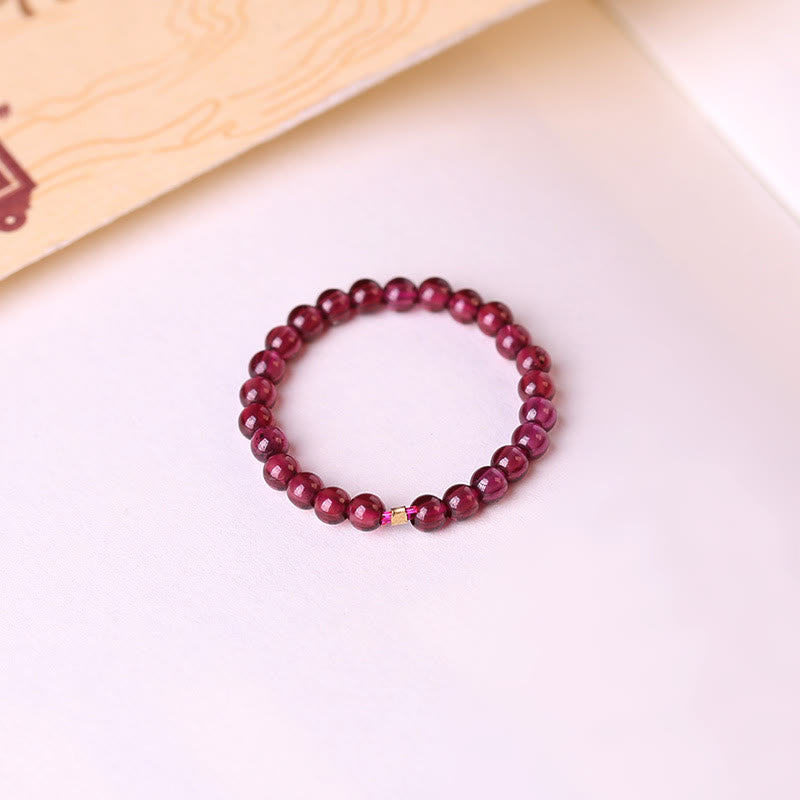 Olivenorma Extra Fine 2mm Garnet Bead Ring