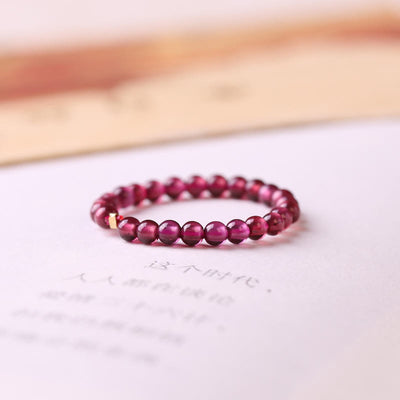 Olivenorma Extra Fine 2mm Garnet Bead Ring