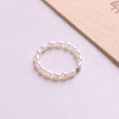 Olivenorma Extra Fine 2mm Freshwater Pearl Bead Ring