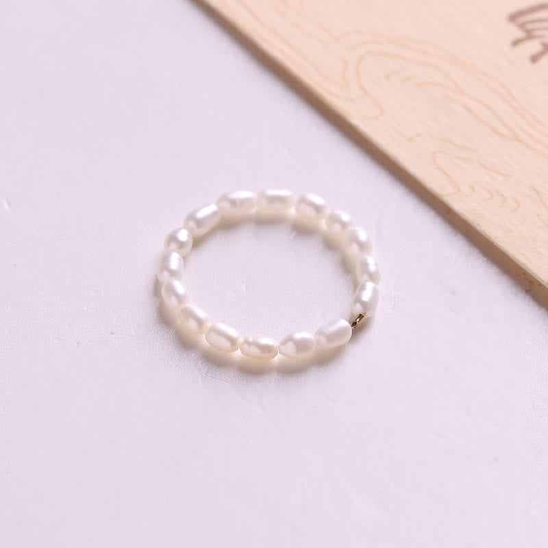 Olivenorma Extra Fine 2mm Freshwater Pearl Bead Ring