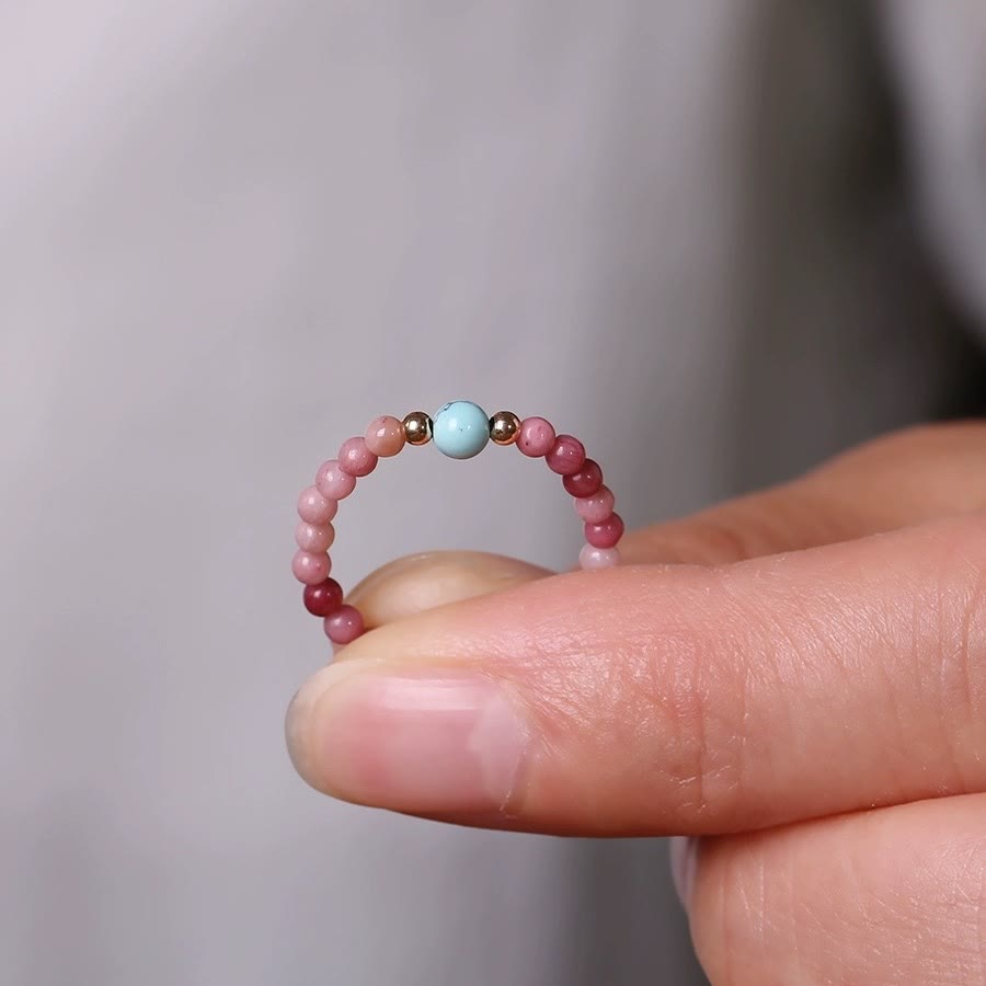 Olivenorma Extra Fine 2mm Rhodochrosite Bead Ring