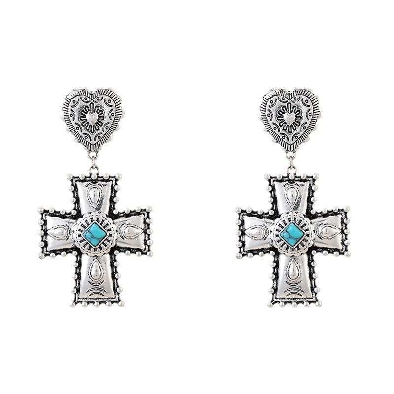 Olivenorma Love Cross Antique Design Alloy Jewelry Set - image 5