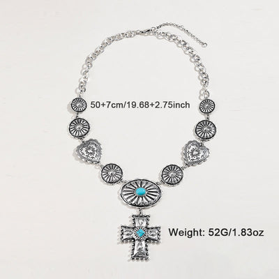 Olivenorma Love Cross Antique Design Alloy Jewelry Set - image 3