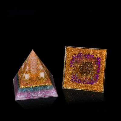 Olivenorma Natural Crystal All Round Protection Orgone Pyramid