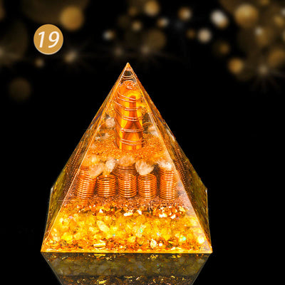 Olivenorma Natural Crystal All Round Protection Orgone Pyramid