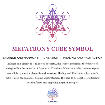 Olivenorma Obsidian Column Metatron's Cube Balance Orgone Pyramid