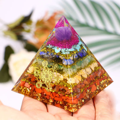 Olivenorma Chakra Metatron's Cube Orgone Pyramid