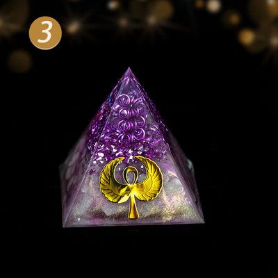 Olivenorma 5cm Crystal Raw Stone Energy Orgone Pyramid