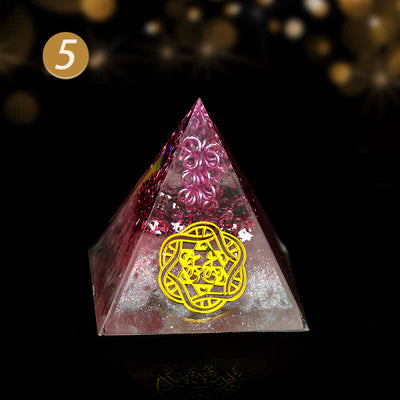 Olivenorma 5cm Crystal Raw Stone Energy Orgone Pyramid