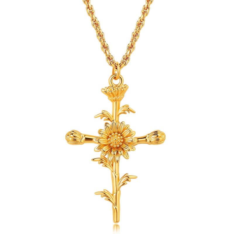 Olivenorma Dainty 18k Gold Plated Birth Flower Necklace