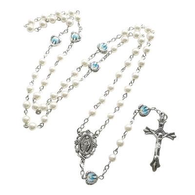 Olivenorma Crucifix Cross Long Chain Beads Rosary Necklace