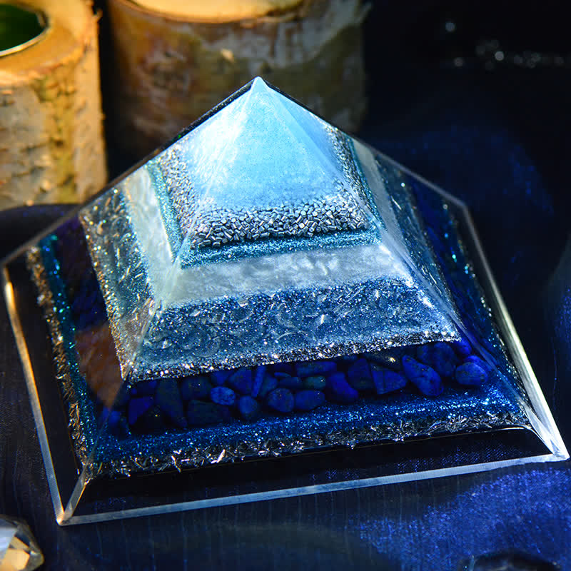 Olivenorma "Keep Peace" Lapis Lazuli Orgone Pyramid