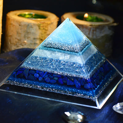 Olivenorma "Keep Peace" Lapis Lazuli Orgone Pyramid