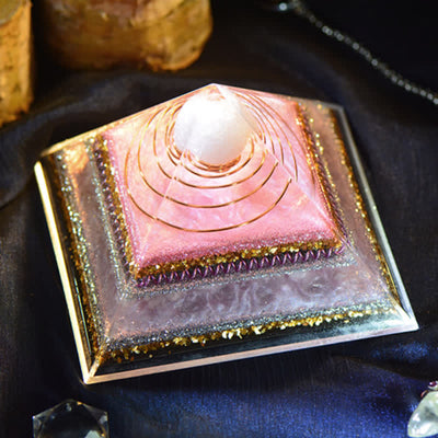 Olivenorma "Increase Attractive" Rose Quartz Orgone Pyramid