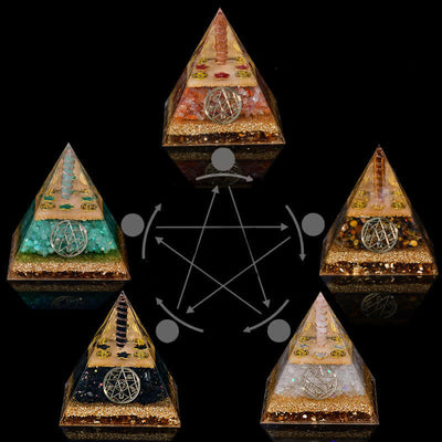 Olivenorma Five Elements Metal Wood Water Fire Earth Orgone Pyramid