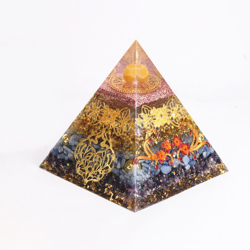 Olivenorma 15cm Natural Crystal Orgone Pyramid