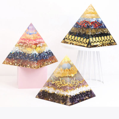 Olivenorma 15cm Natural Crystal Orgone Pyramid