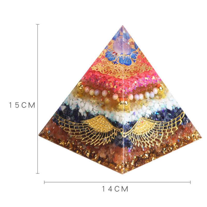 Olivenorma 15cm Natural Crystal Orgone Pyramid