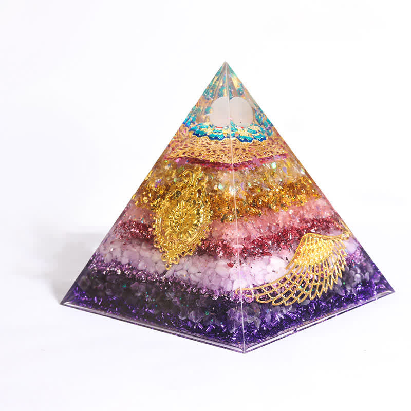 Olivenorma Handmade 15cm Natural Crystal Orgone Pyramid