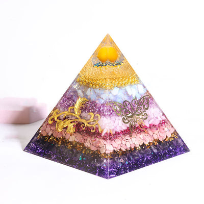 Olivenorma Handmade 15cm Natural Crystal Orgone Pyramid