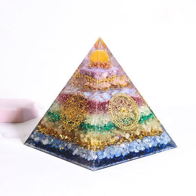 Olivenorma Handmade 15cm Natural Crystal Orgone Pyramid