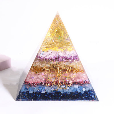 Olivenorma Handmade 15cm Natural Crystal Orgone Pyramid