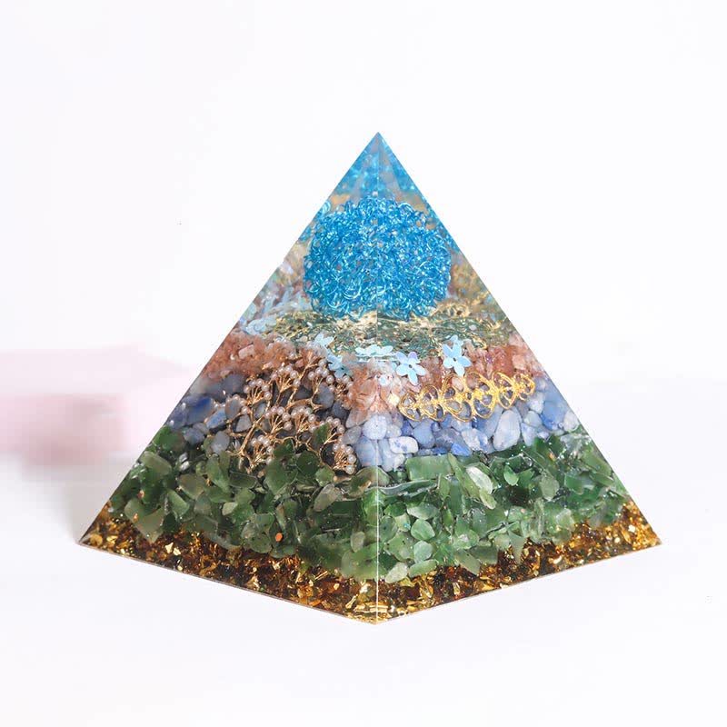 Olivenorma Handmade 12cm Energy Collector Orgone Pyramid