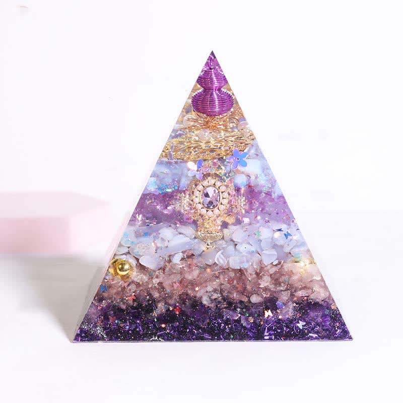 Olivenorma Handmade 12cm Energy Collector Orgone Pyramid