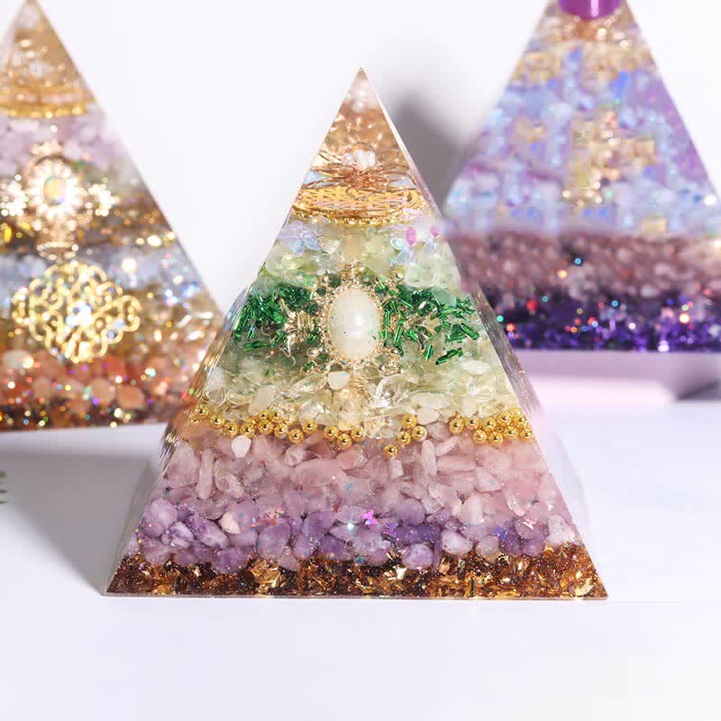 Olivenorma Handmade 12cm Energy Collector Orgone Pyramid