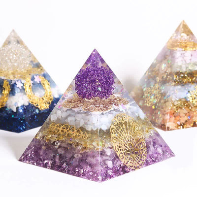 Olivenorma Handmade 12cm Energy Collector Orgone Pyramid