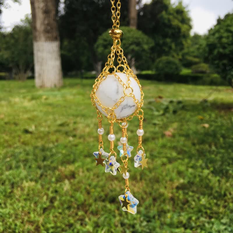 Olivenorma Natural Crystal Pouch Pendant Suncatcher