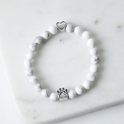 Olivenorma Limited Edition Memorial Howlite Cats Bracelet