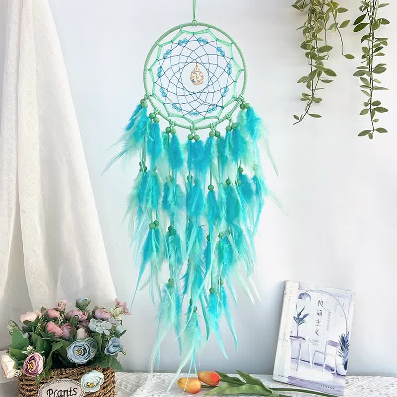 Olivenorma "Spring Fantasy" Feather Metal Pendant Dream Catcher