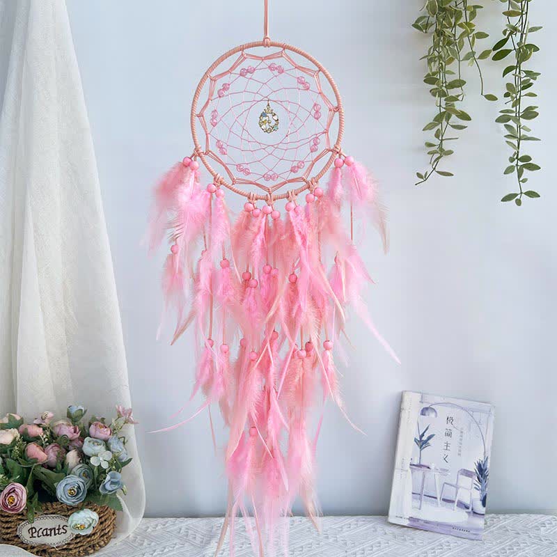 Olivenorma "Spring Fantasy" Feather Metal Pendant Dream Catcher