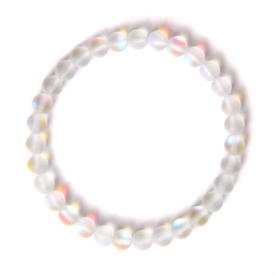 Olivenorma 6mm Multicolor Mermaid Glass Bead Bracelet