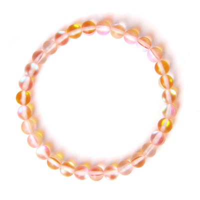 Olivenorma 6mm Multicolor Mermaid Glass Bead Bracelet