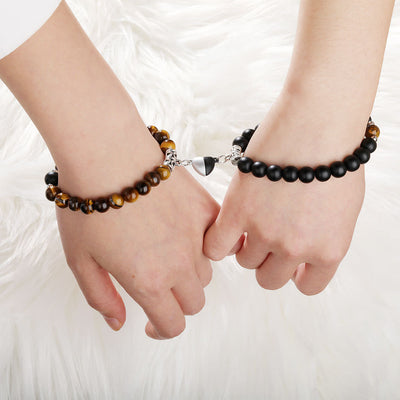 Olivenorma 2pcs Magnet Attract Couple Bracelet Set