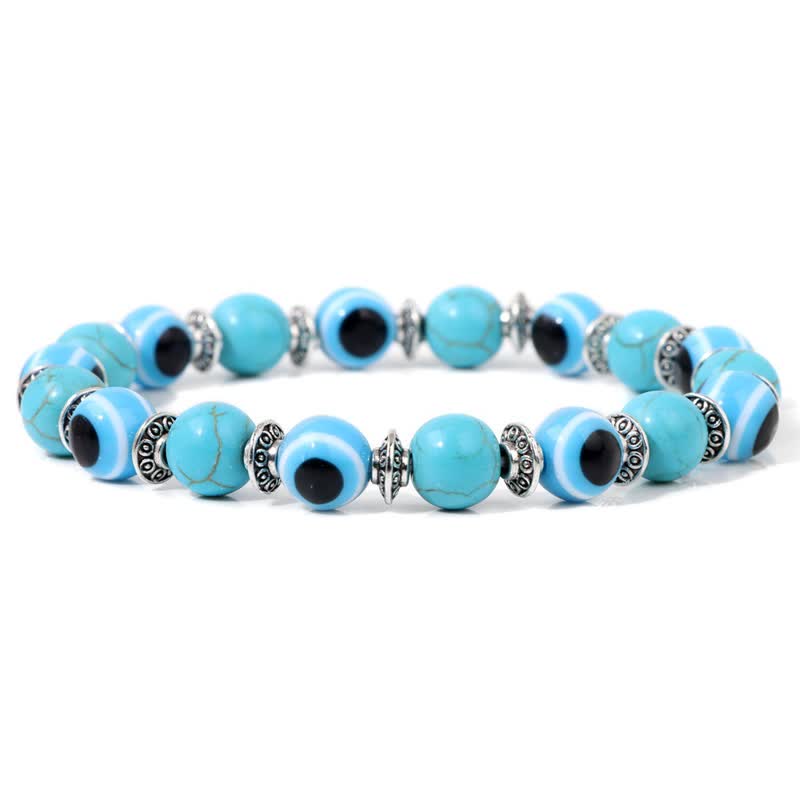 Olivenorma Evil Eye Natural Stone Beads Bracelet