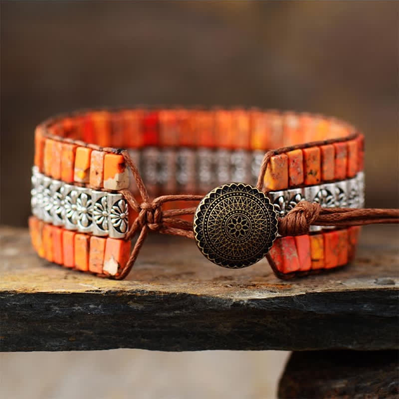 Olivenorma Emperor Stone Boho Adjustable Wrap Bracelet