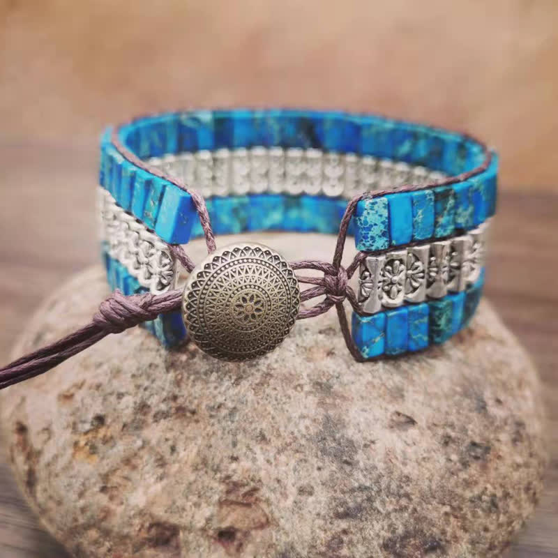 Olivenorma Emperor Stone Boho Adjustable Wrap Bracelet