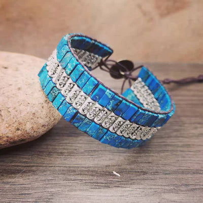 Olivenorma Emperor Stone Boho Adjustable Wrap Bracelet